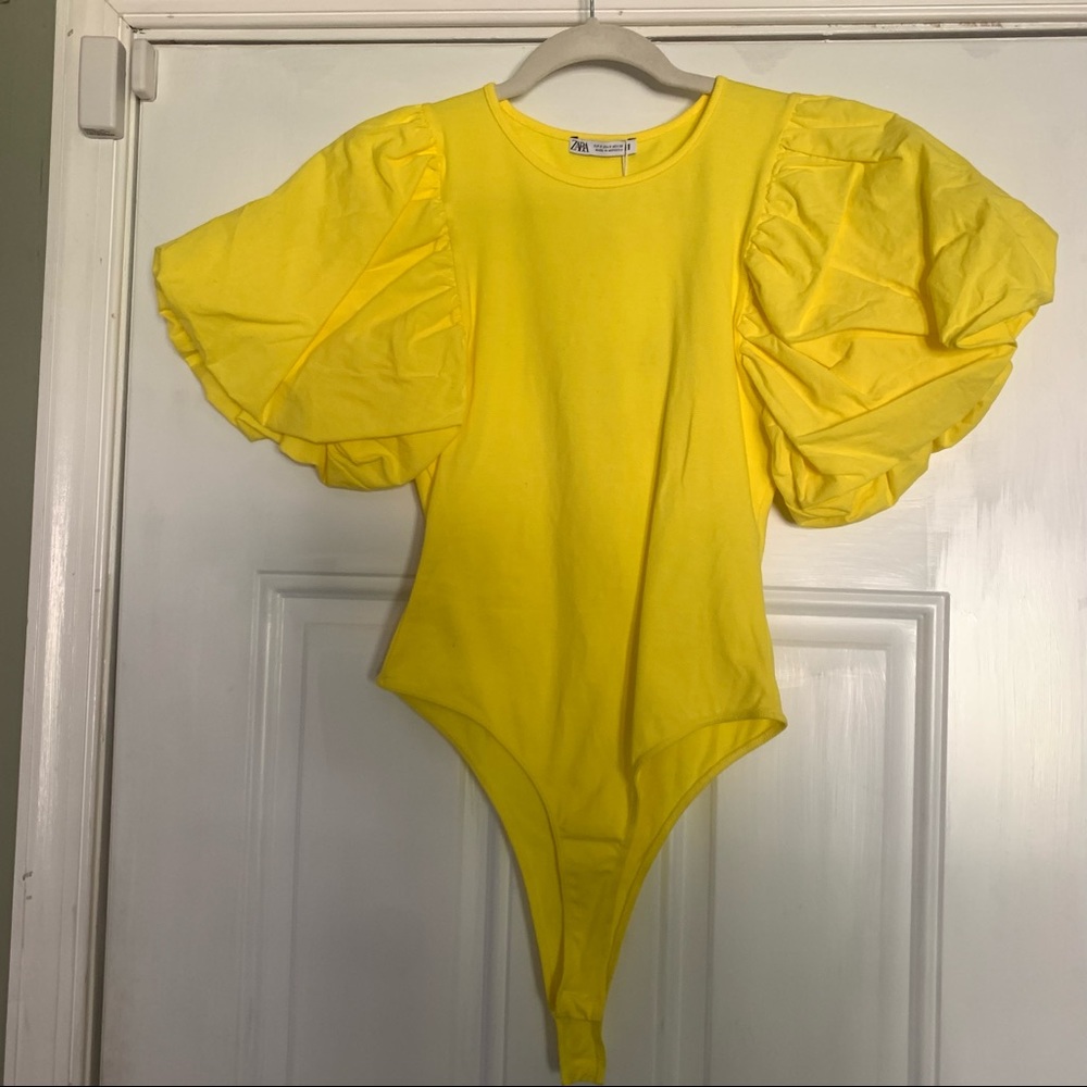 ZARA Puff Sleeve Bodysuit - NWT